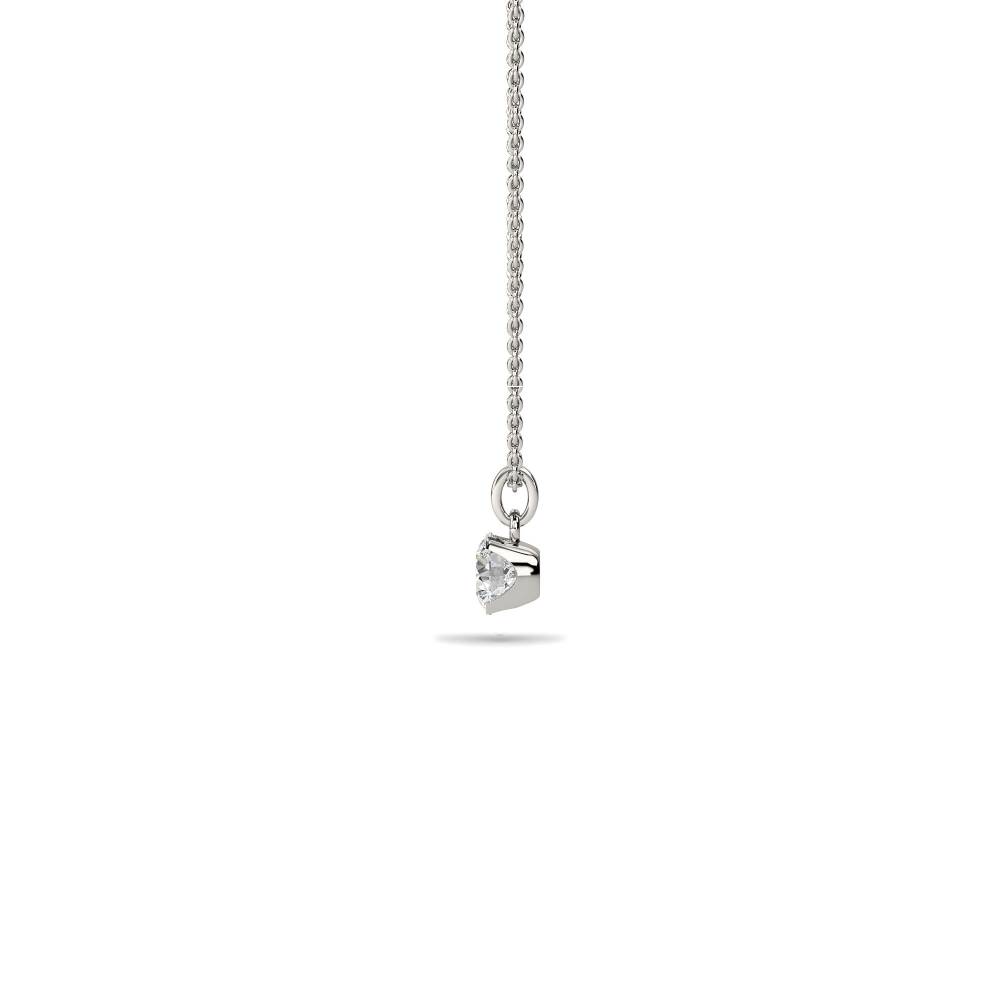 Cradle Round Diamond Solitaire Pendant P