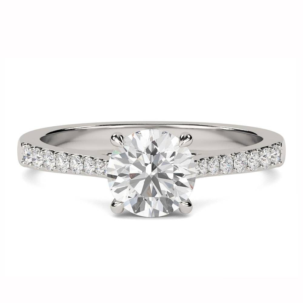 Shoulder Set Diamond Engagement Ring P