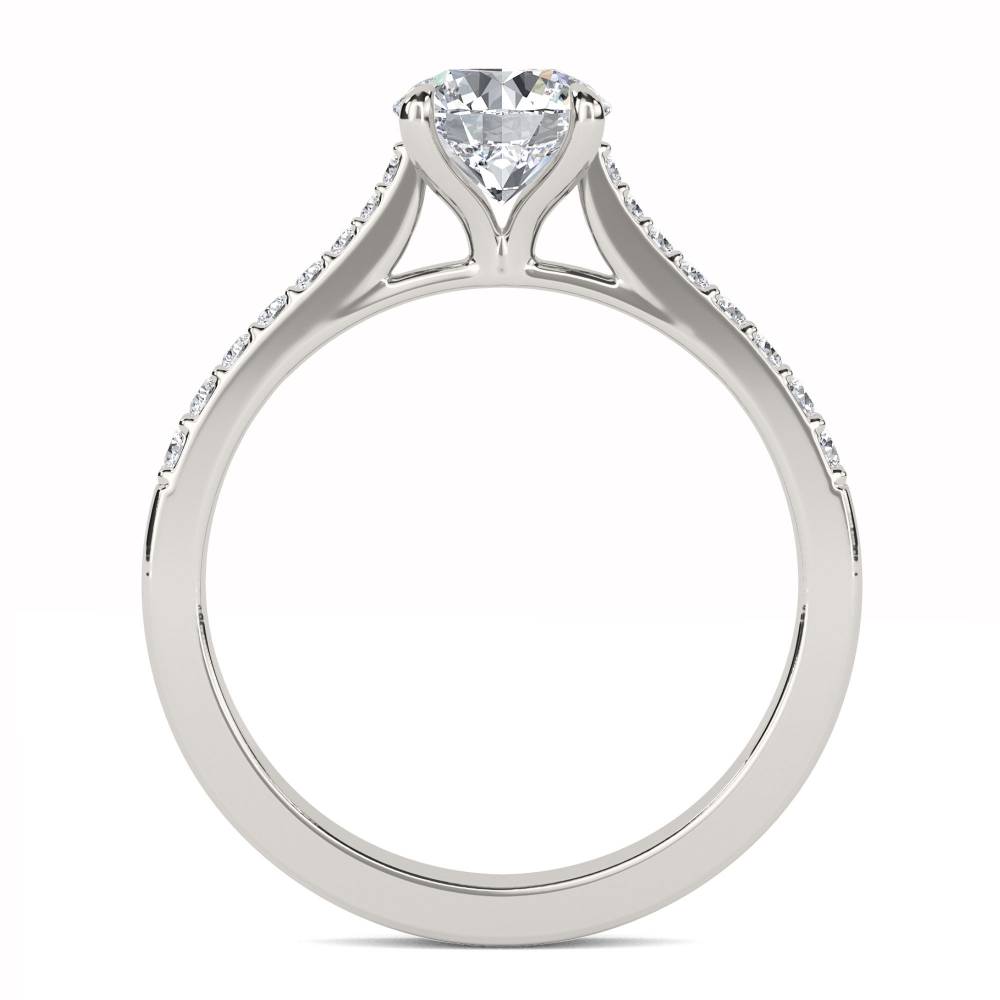 Shoulder Set Diamond Engagement Ring P