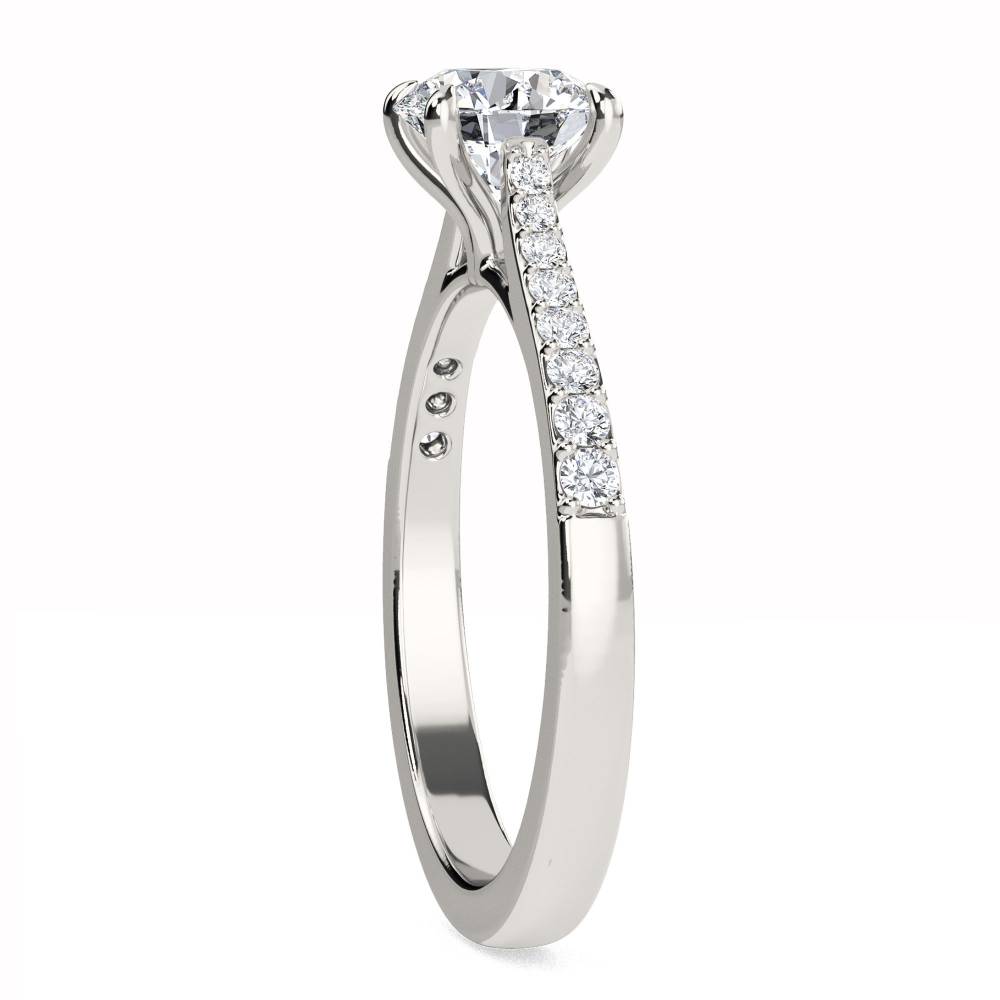 Shoulder Set Diamond Engagement Ring P