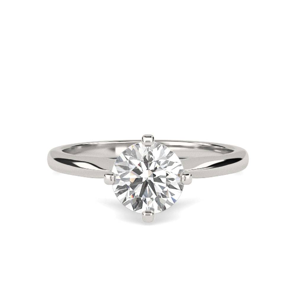 Round Diamond Engagement Ring set in Platinum