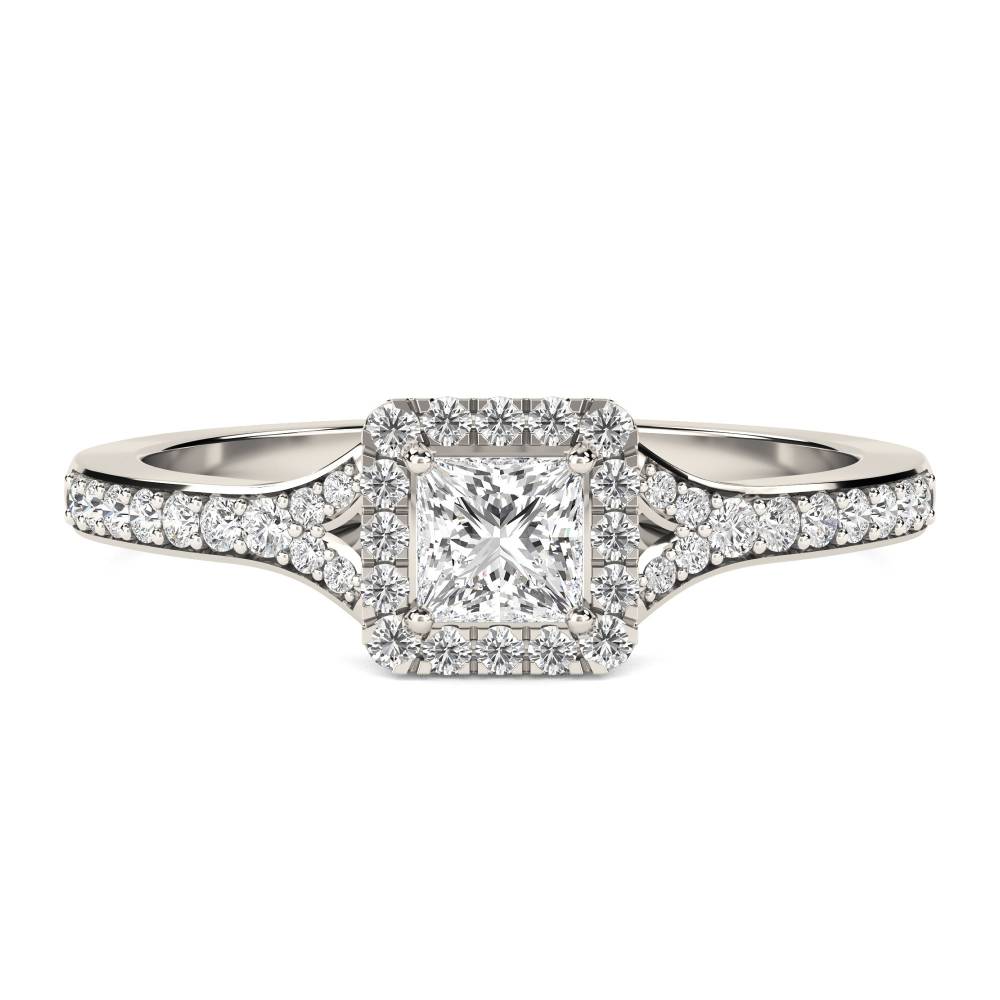 Petite Princess Diamond Halo Ring P