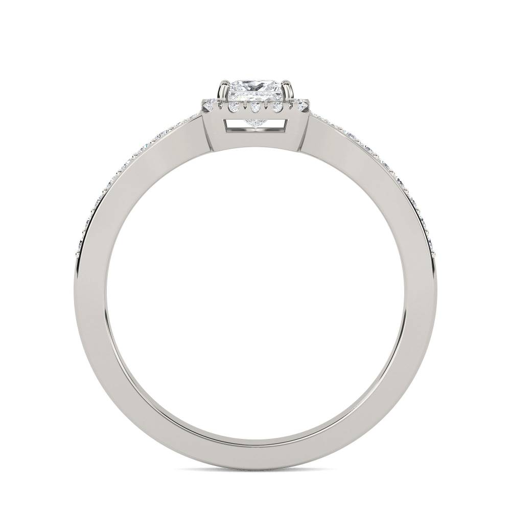 Petite Princess Diamond Halo Ring P