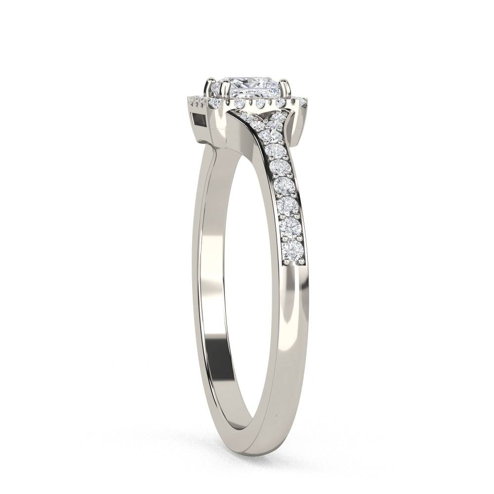 Petite Princess Diamond Halo Ring P