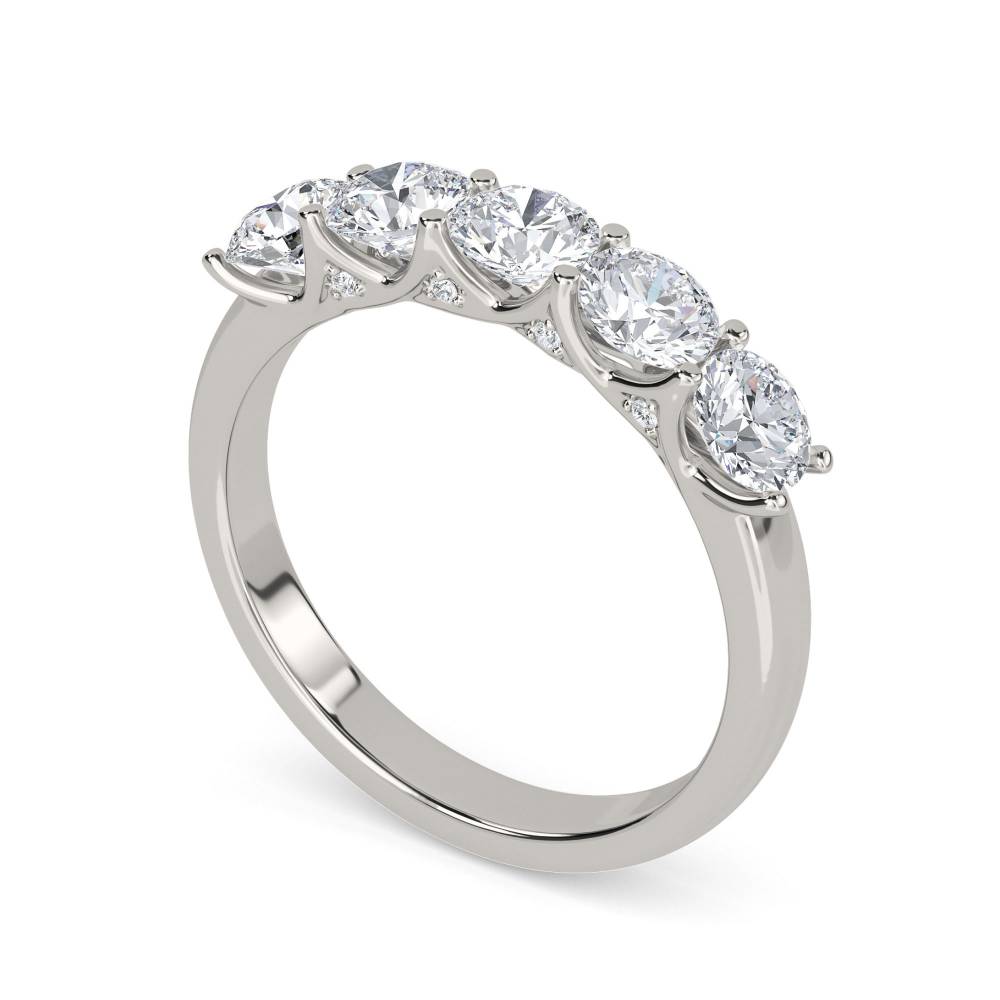 0.75ct Elegant Round Diamond Eternity Ring P