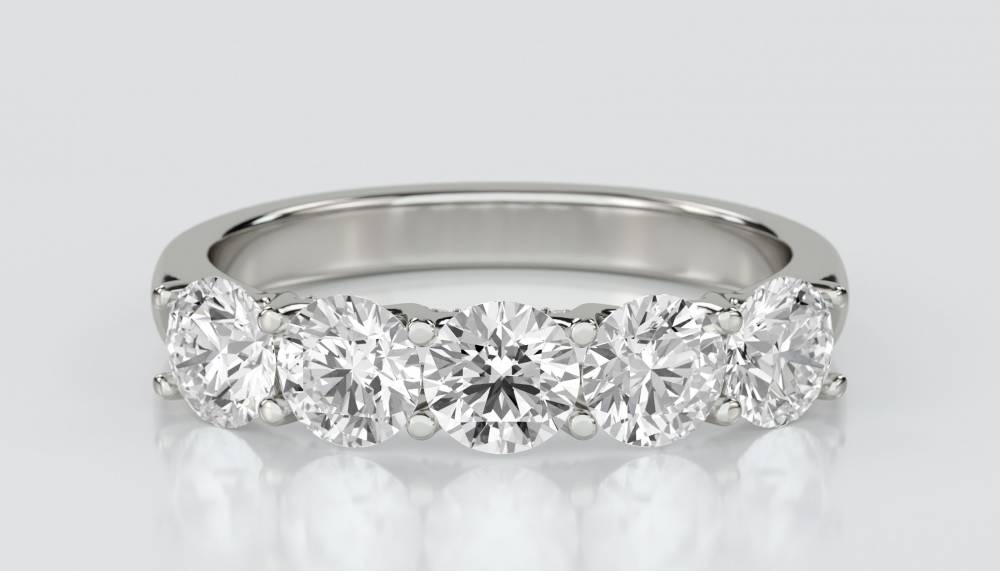 0.75ct Elegant Round Diamond Eternity Ring P