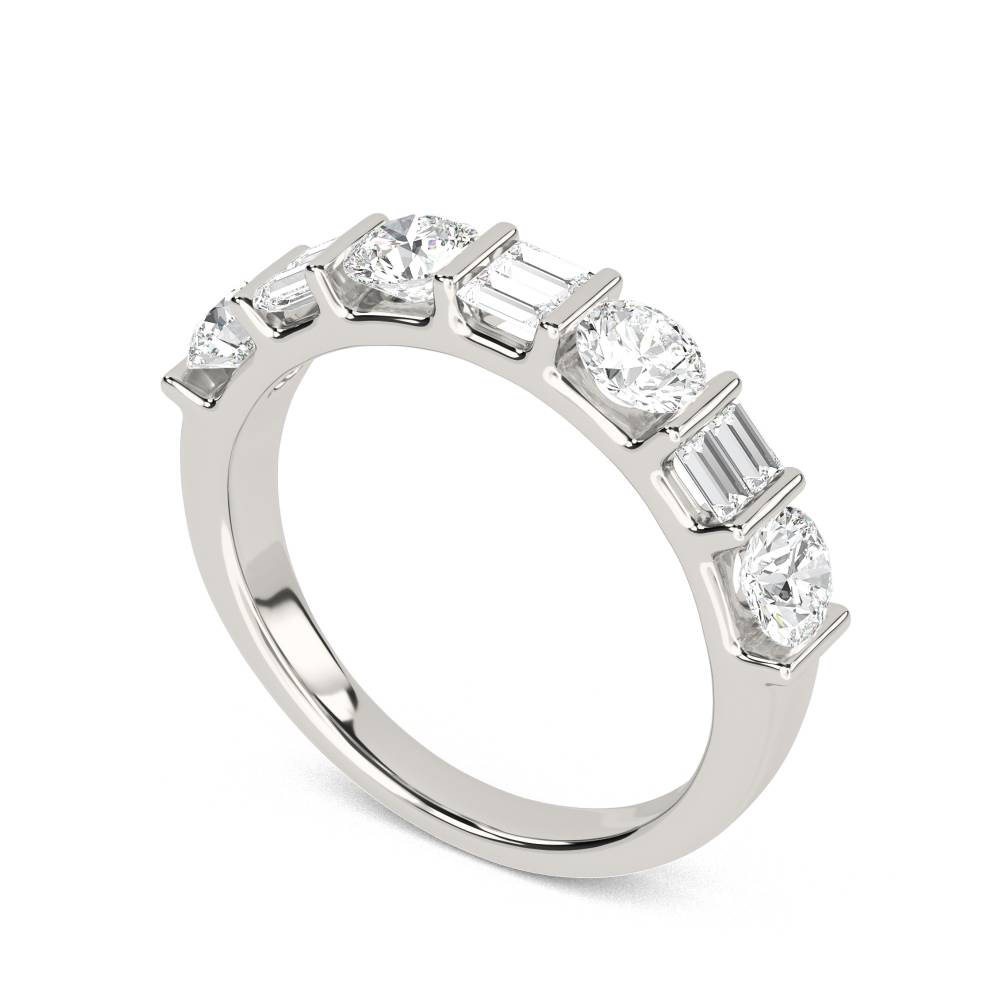 Round & Baguette Diamond Eternity Ring P