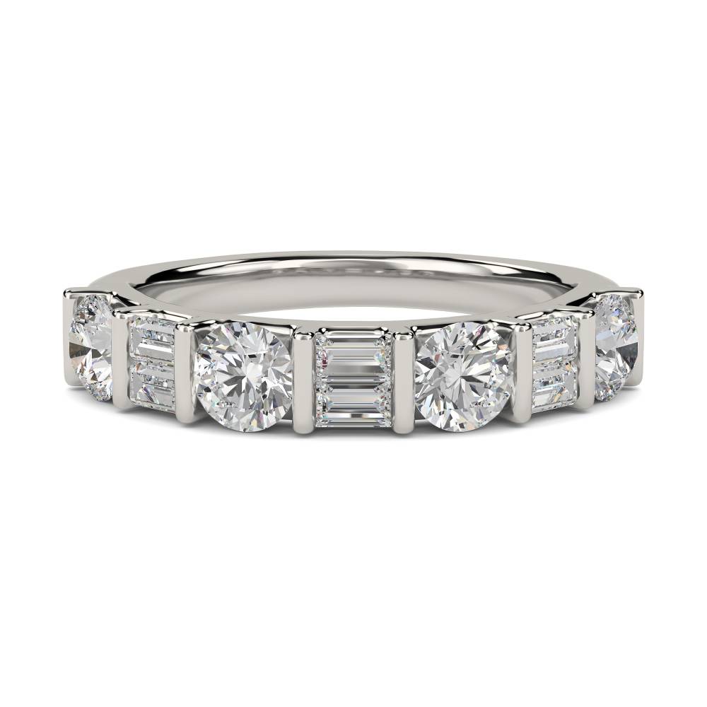 Round & Baguette Diamond Eternity Ring P