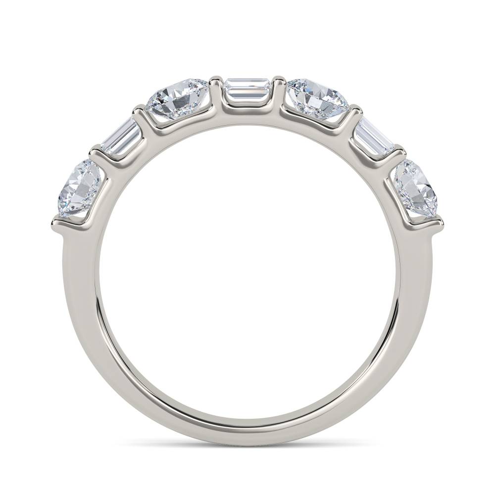 Round & Baguette Diamond Eternity Ring P