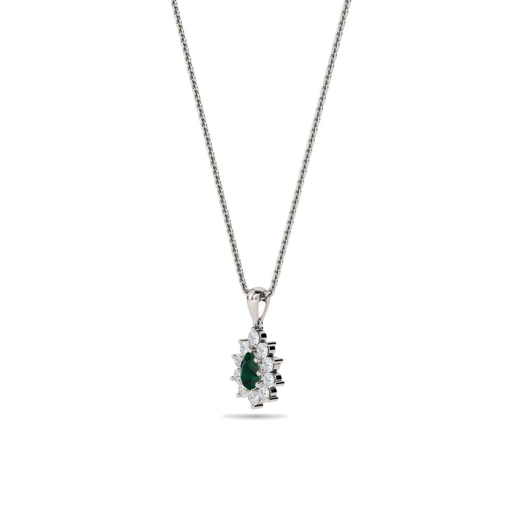 Emerald & Diamond Pendant P