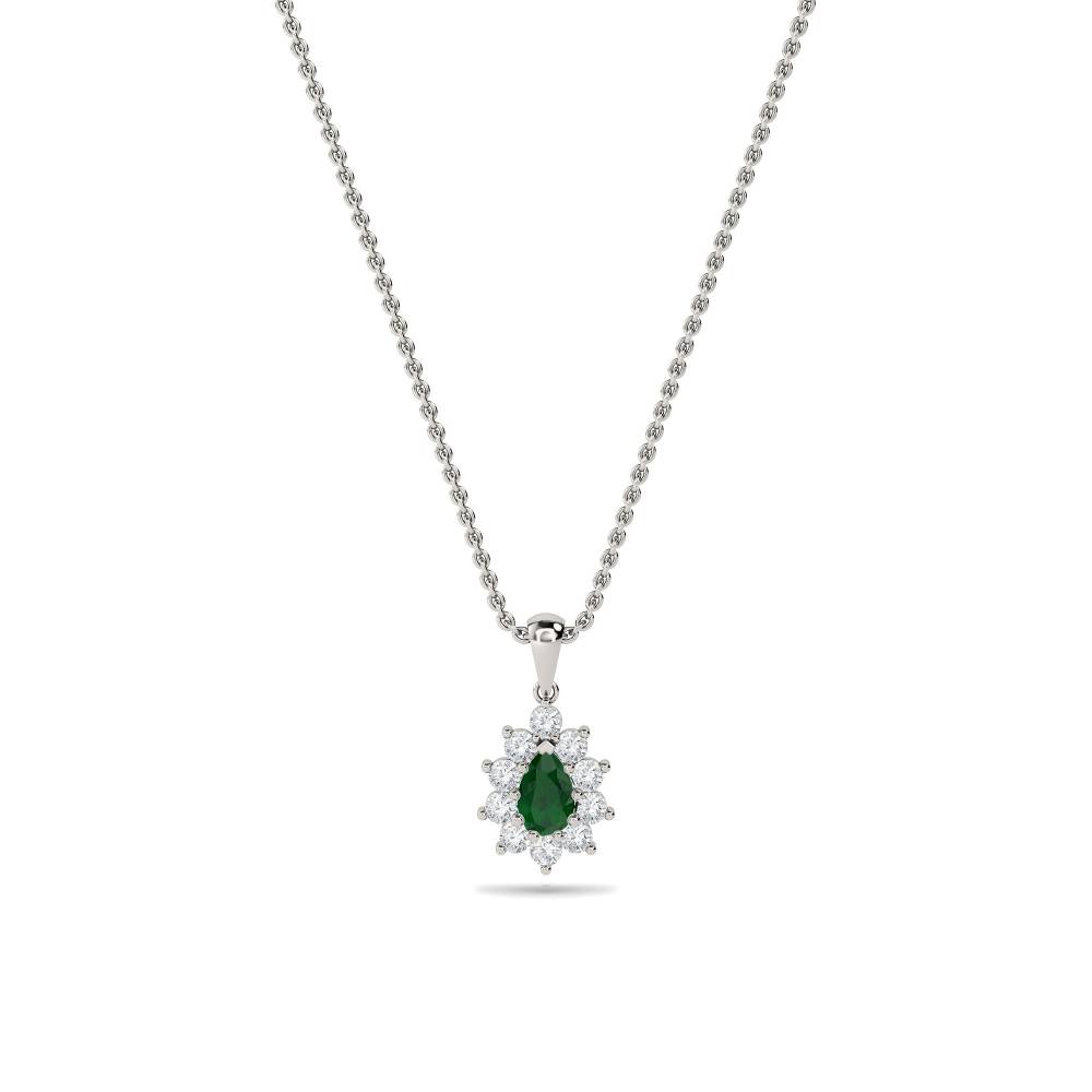 Emerald & Diamond Pendant P