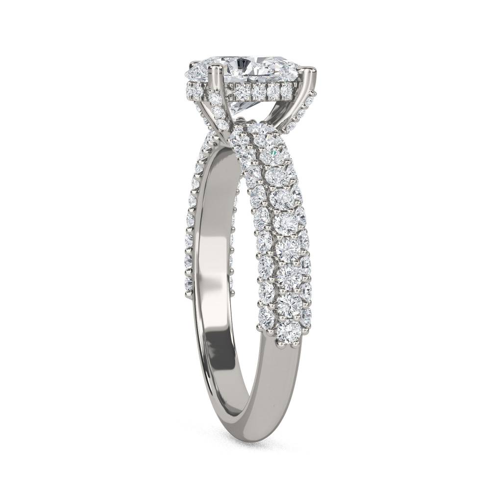 Pear & Round Diamond Vintage Ring P