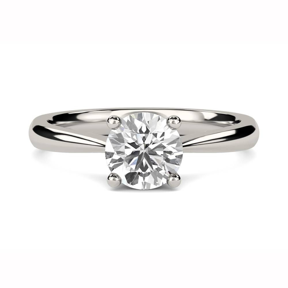 Round Diamond Engagement Ring set in Platinum