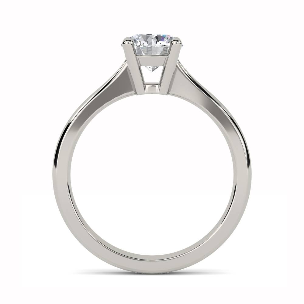 Round Diamond Engagement Ring set in Platinum