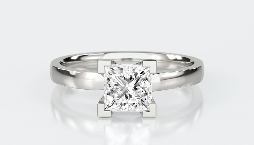 Princess Diamond Engagement Ring set in Platinum