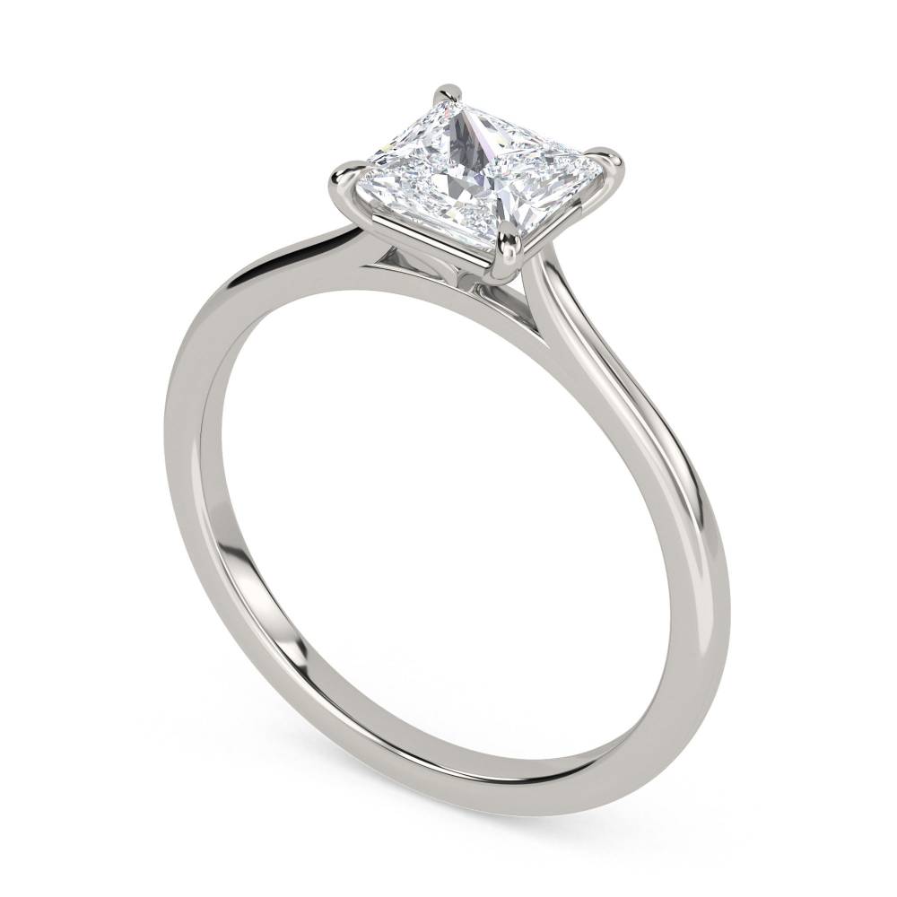 Princess Diamond Engagement Ring set in Platinum