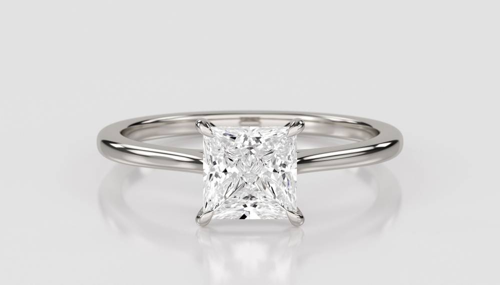 Princess Diamond Engagement Ring set in Platinum