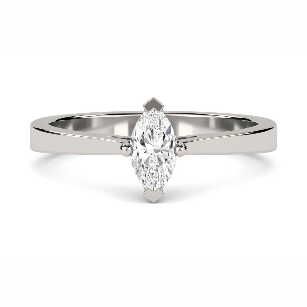 Marquise Diamond Engagement Ring set in Platinum