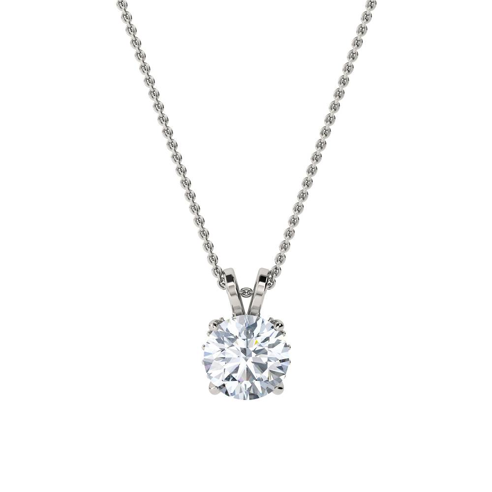 Round Diamond Halo Pendant P