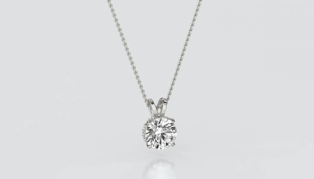 Round Diamond Halo Pendant P