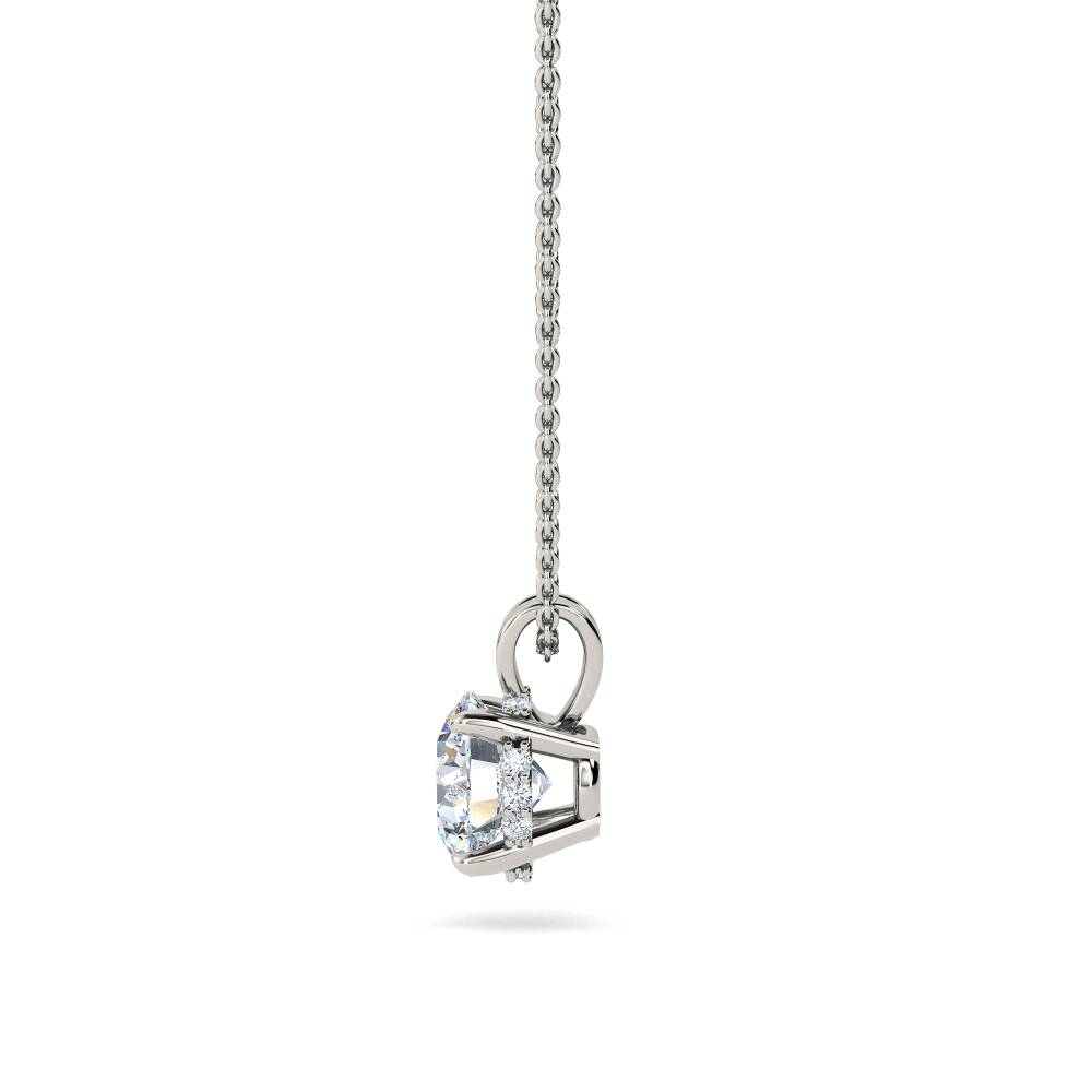 Round Diamond Halo Pendant P