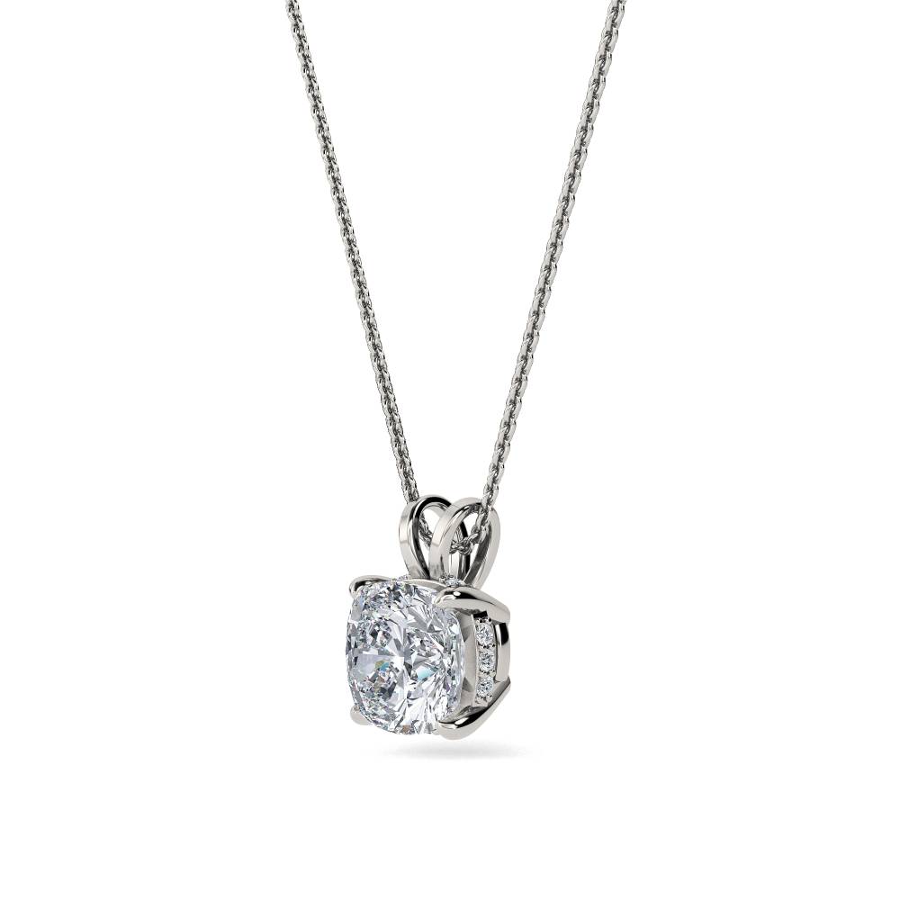 Cushion Diamond Halo Pendant P