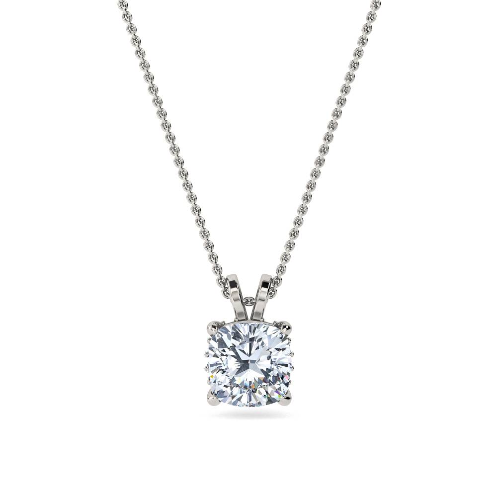 Cushion Diamond Halo Pendant P