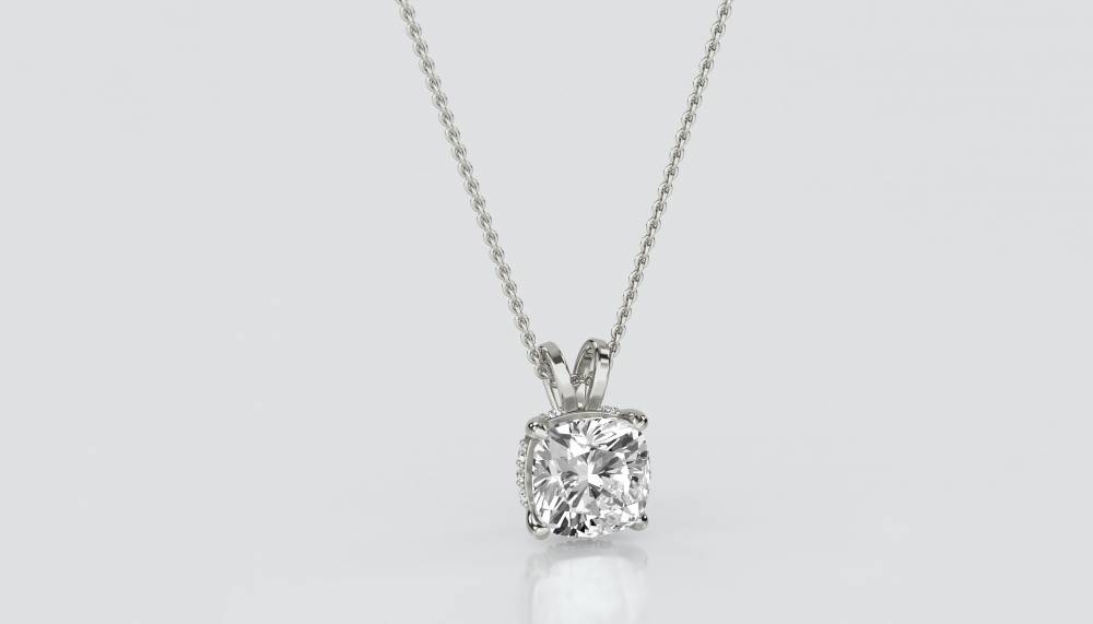 Cushion Diamond Halo Pendant P