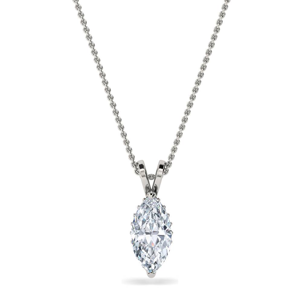 Marquise Diamond Halo Pendant P