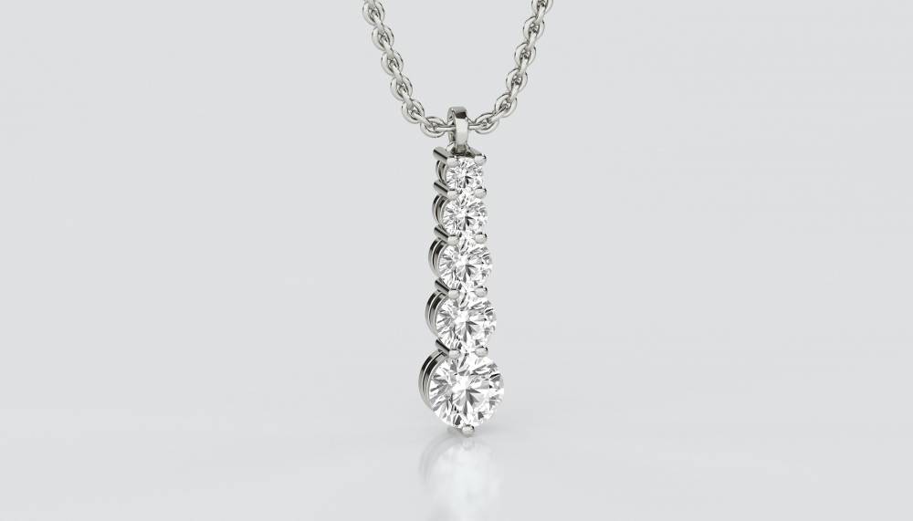 Classic Round Diamond Journey Pendant P