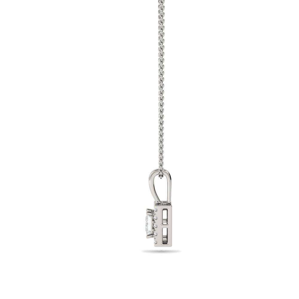 Princess Diamond Single Halo Pendant P