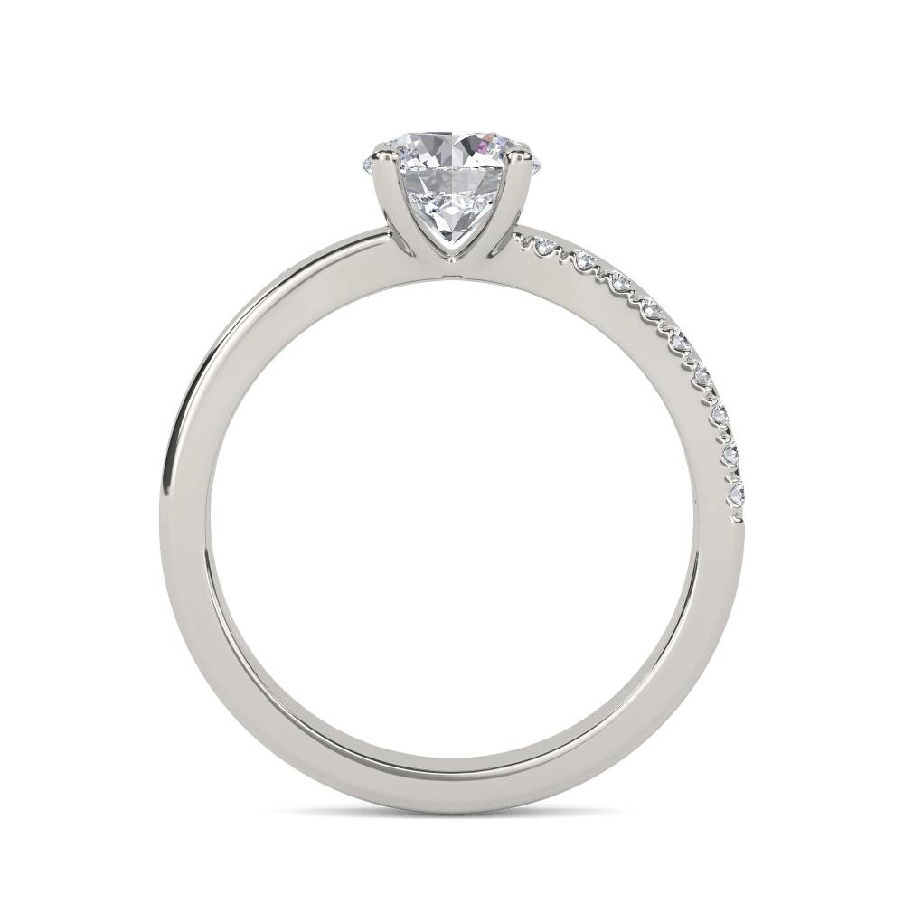 Round Diamond Shoulder Set Ring P