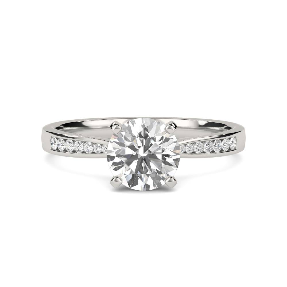 Shoulder Set Diamond Engagement Ring
 P