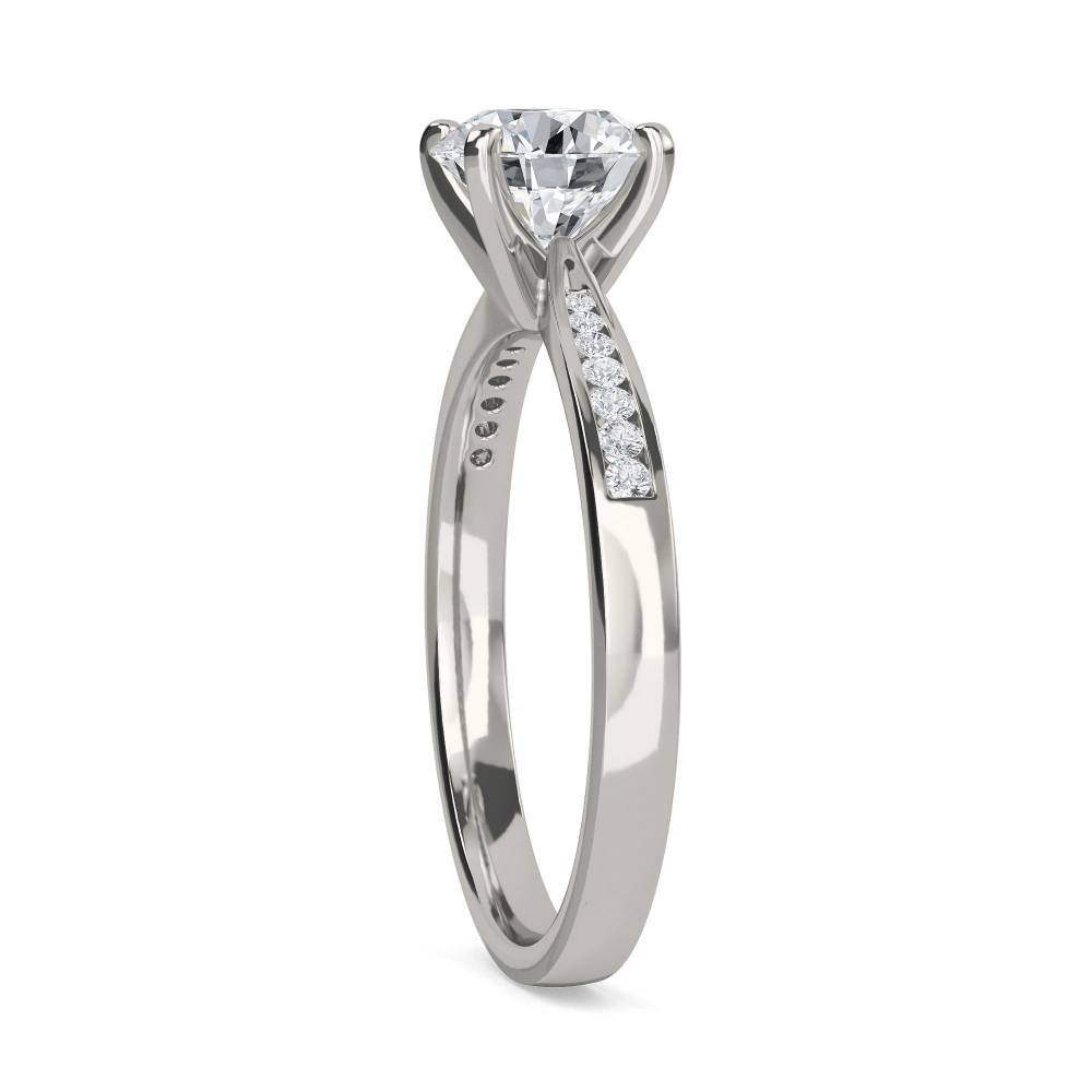 Shoulder Set Diamond Engagement Ring
 P