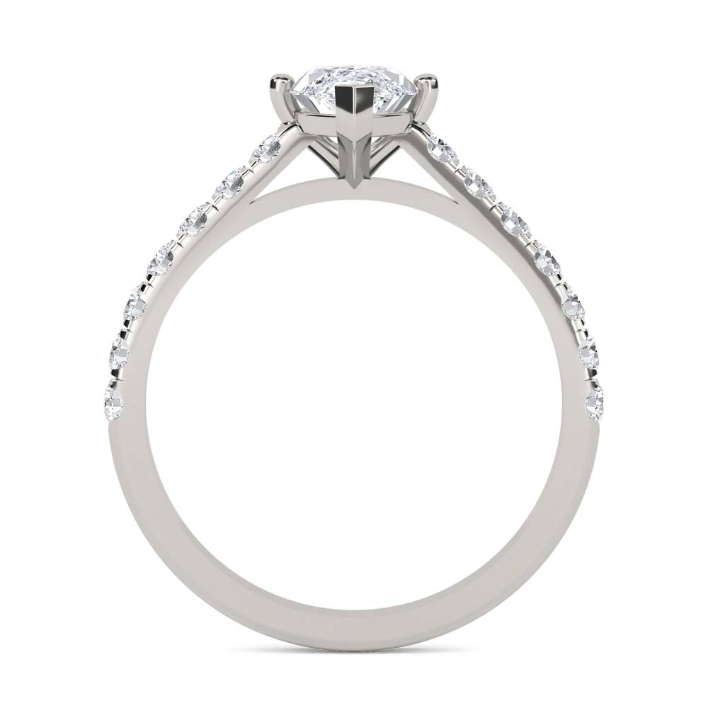 Marquise Diamond Shoulder Set Ring set in Platinum