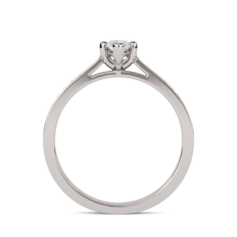 Marquise Diamond Shoulder Set Ring P