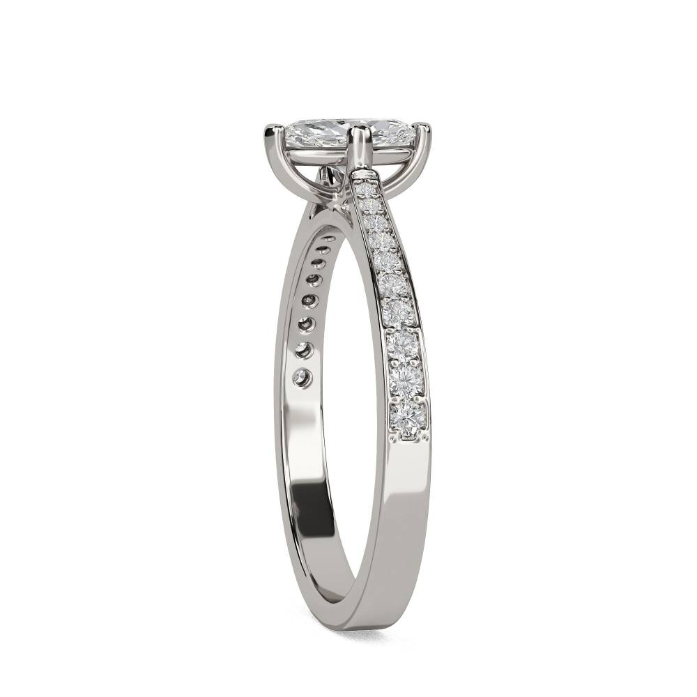 Marquise Diamond Shoulder Set Ring P