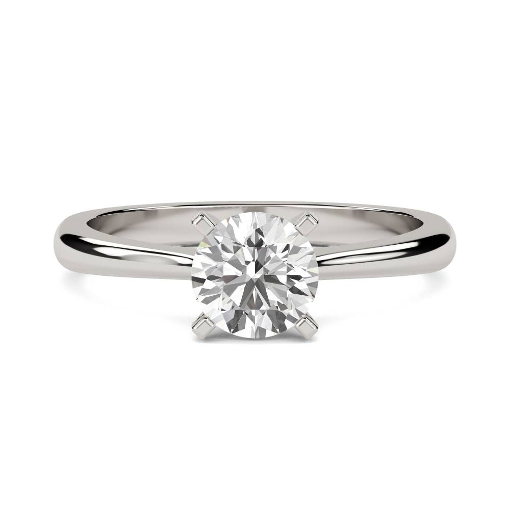 Round Diamond Engagement Ring set in Platinum