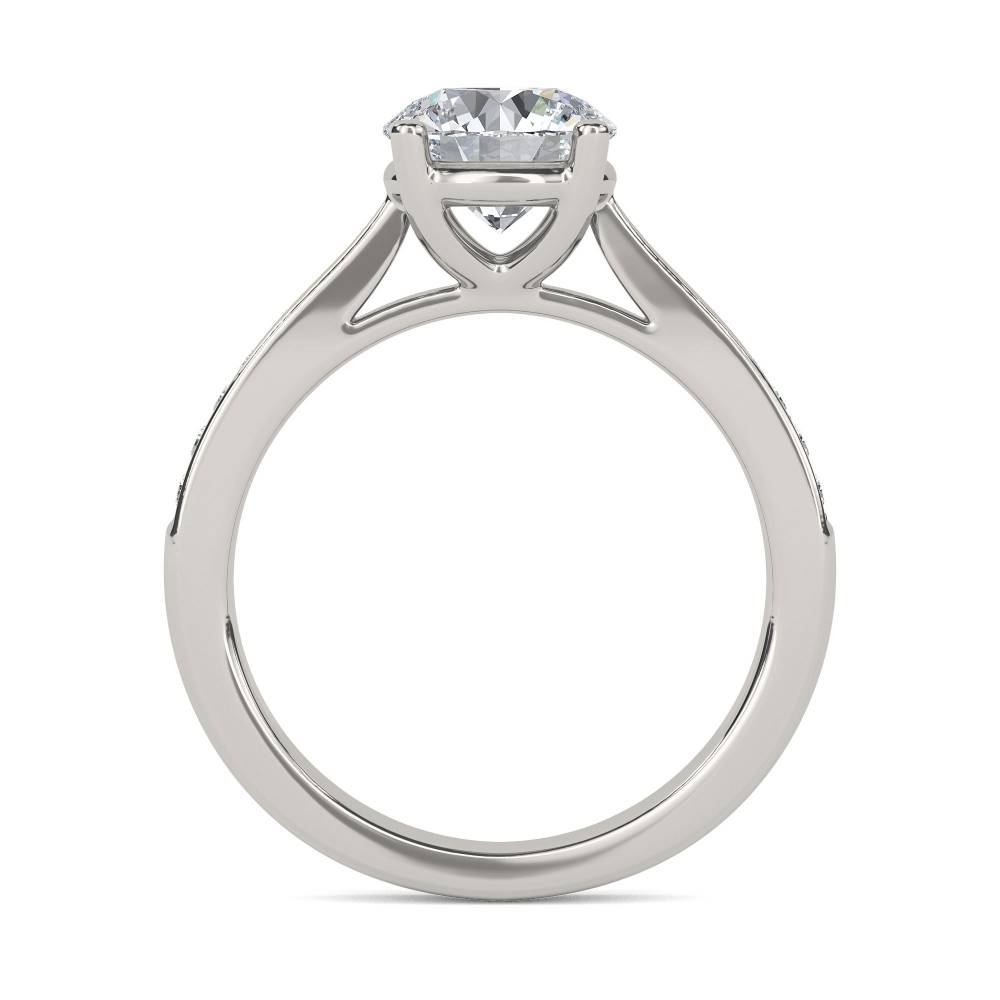 Round Diamond Shoulder Set Ring P