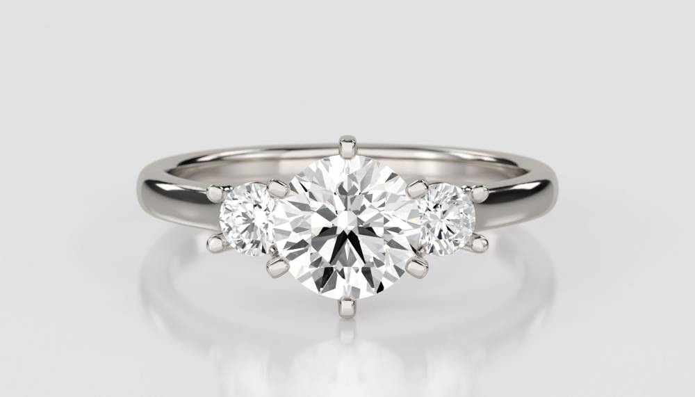 Unique Round Diamond Trilogy Ring Image