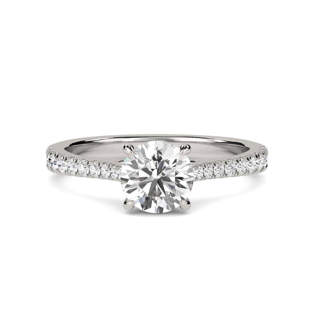 Shoulder Set Diamond Engagement Ring P