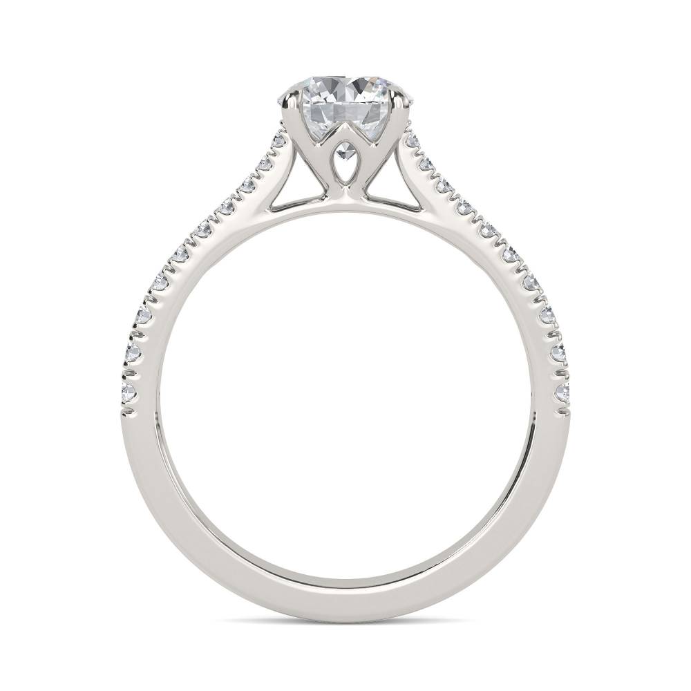 Shoulder Set Diamond Engagement Ring set in Platinum