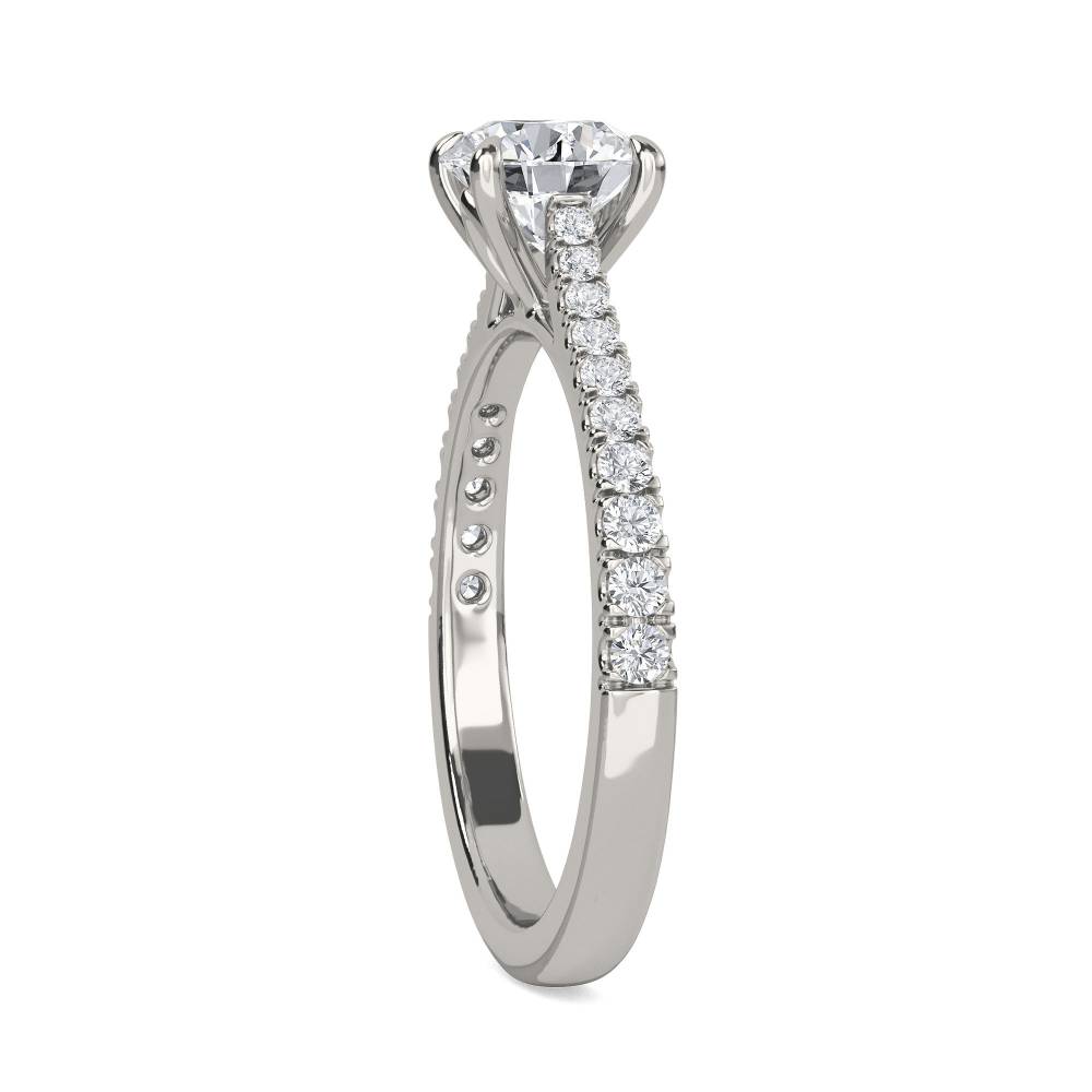 Shoulder Set Diamond Engagement Ring set in Platinum