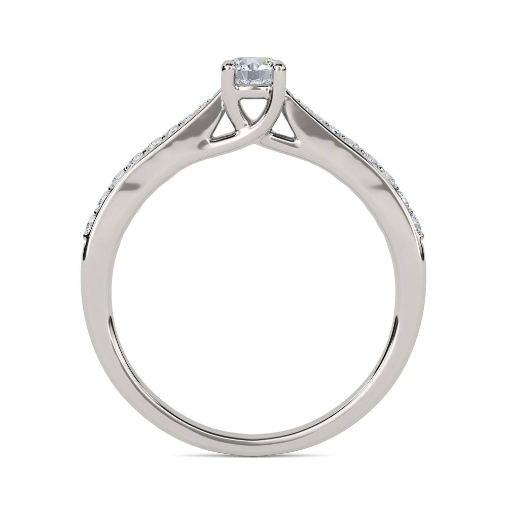 Shoulder Set Diamond Engagement Ring P