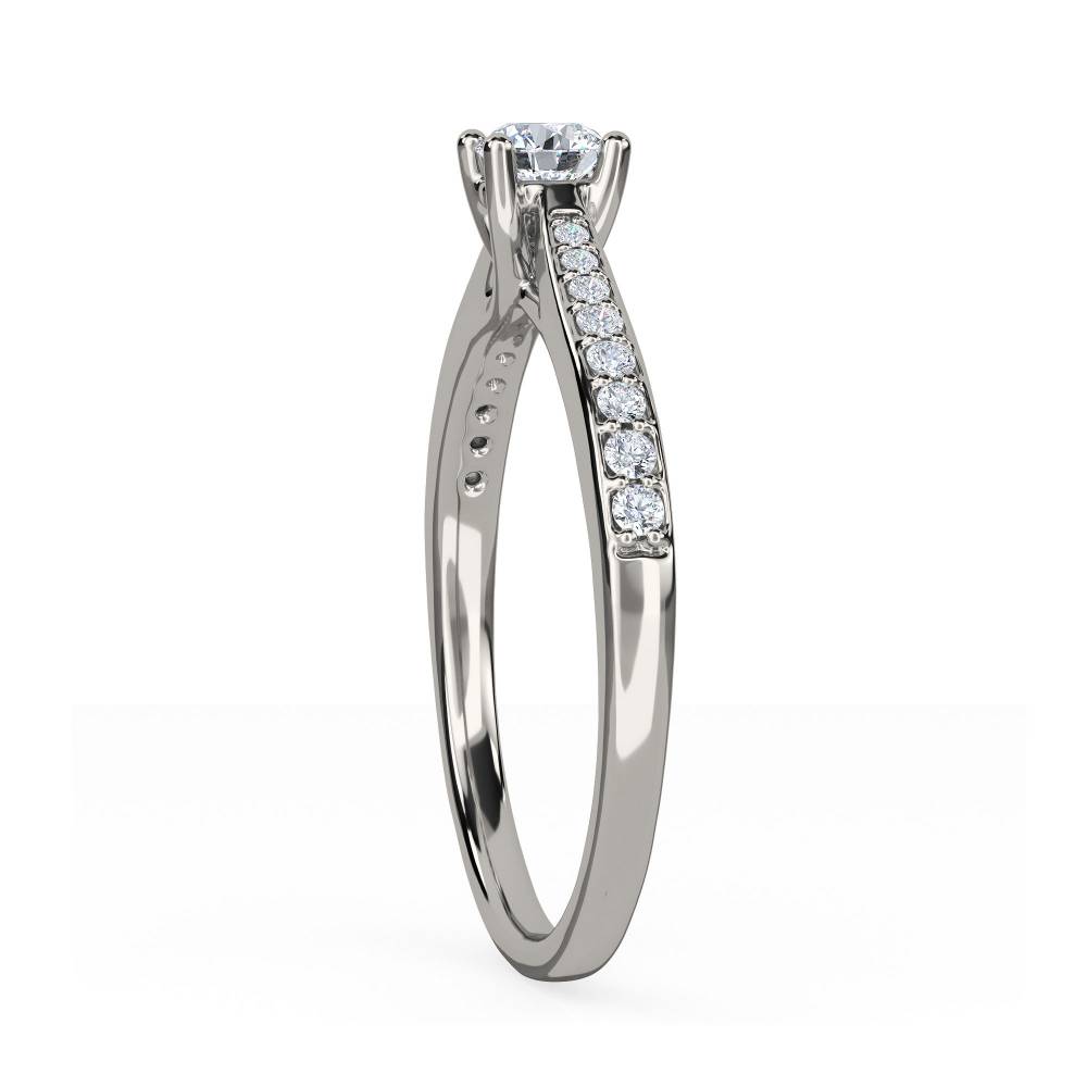 Shoulder Set Diamond Engagement Ring P