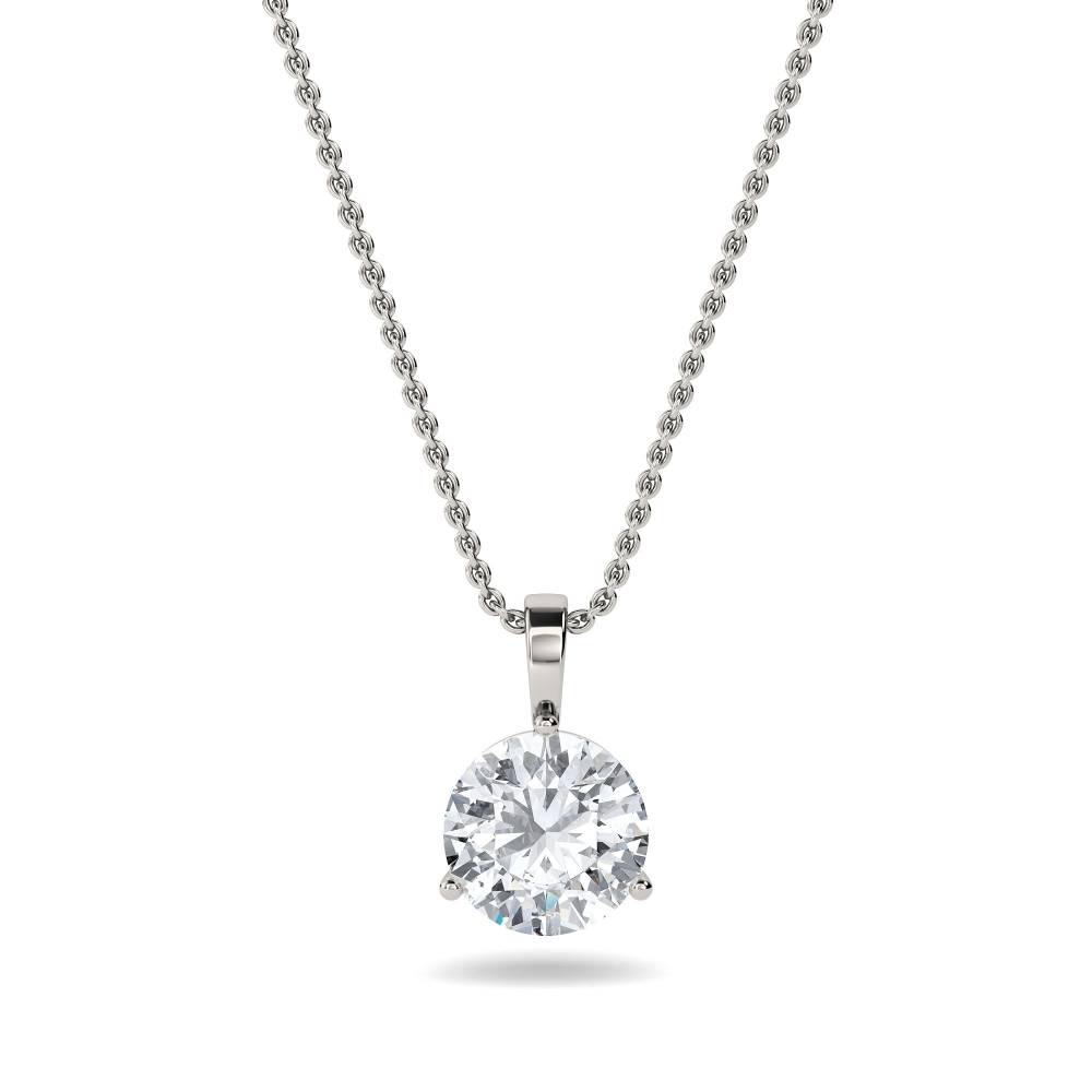 Elegant Round Diamond Soitaire Pendant P