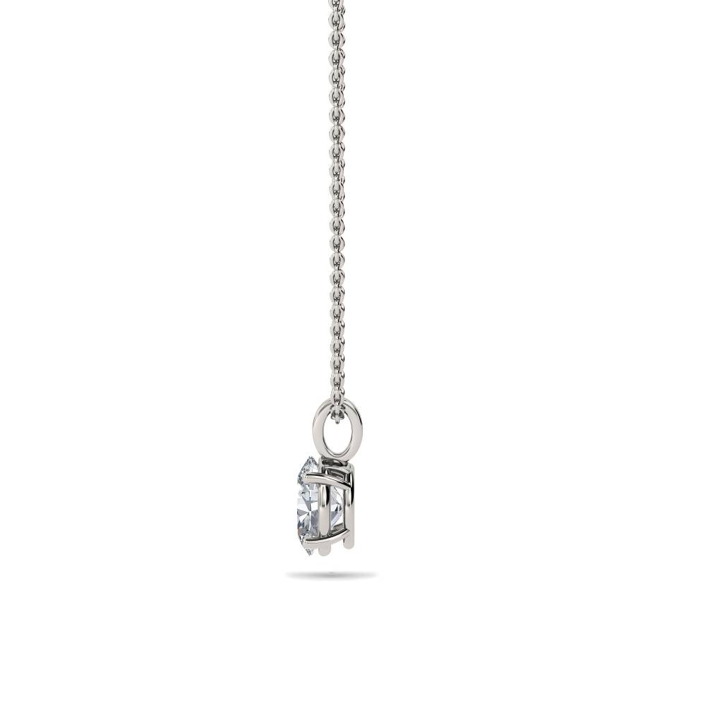 Classic Oval Diamond Solitaire Pendant P