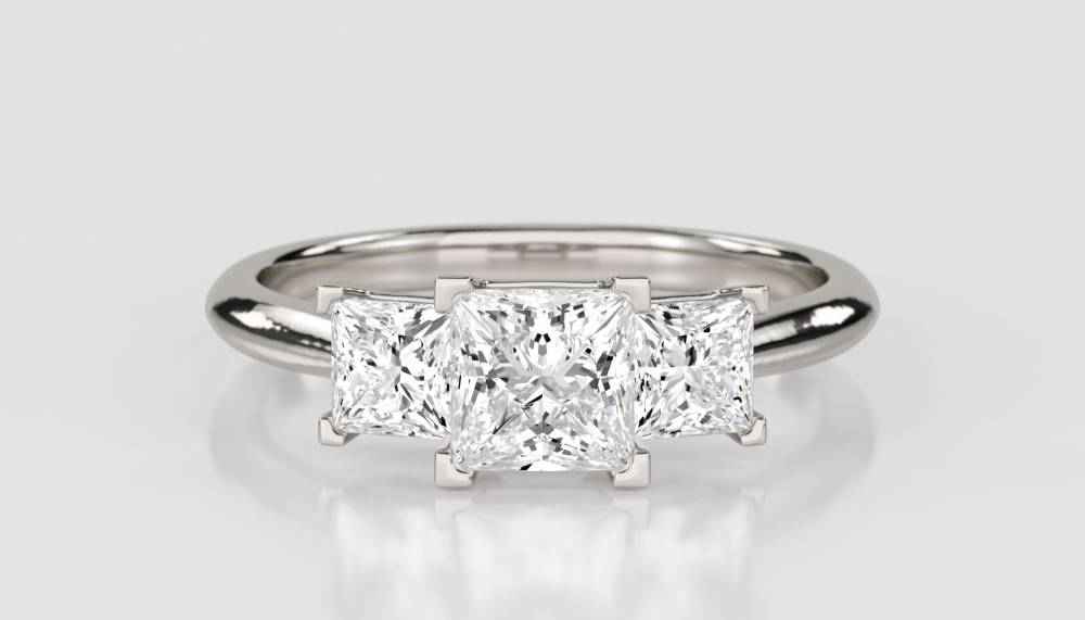 Classic Princess Diamond Trilogy Ring P