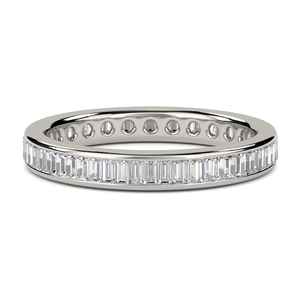 3mm Elegant Baguette Diamond Full Eternity Ring P