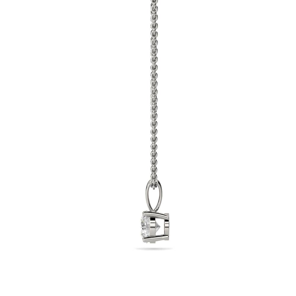 Classic 4 Claw Round Diamond Pendant P